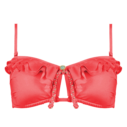 BOHO The Dazzling Bandeau Coral-Red